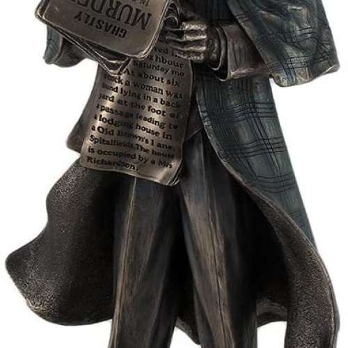 Sherlock Holmes Metallic Bronze Statue
