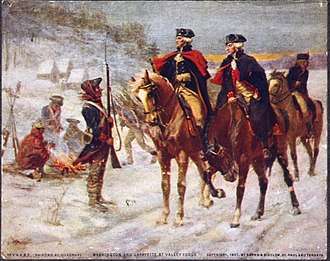 Washington and Lafayette at Valley Forge, by John Ward Dunsmore (1907)