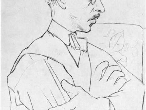 Stravinsky as drawn by Picasso in 1920