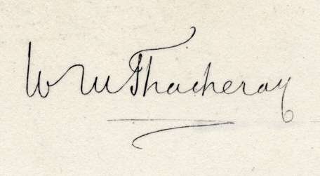 William Makepeace Thackeray Signature