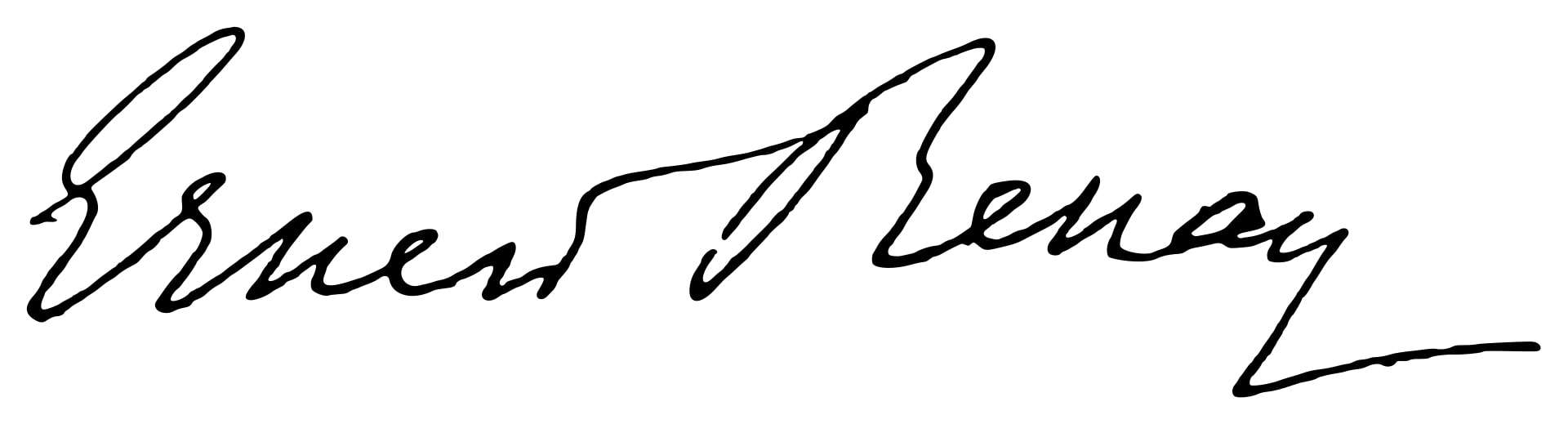 Ernest Renan Signature