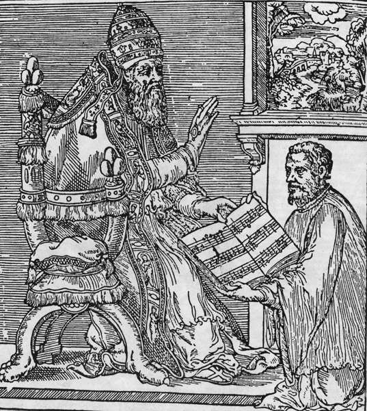Palestrina, presenting his masses to Pope Julius III, 1554