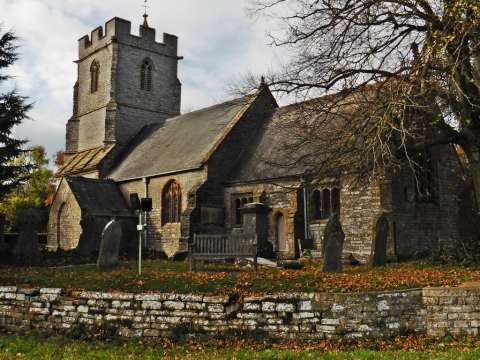 Parish Church of St Andrew, Aller, Somerset: where John Stoughton succeeded Ralph Cudworth Snr (1624)