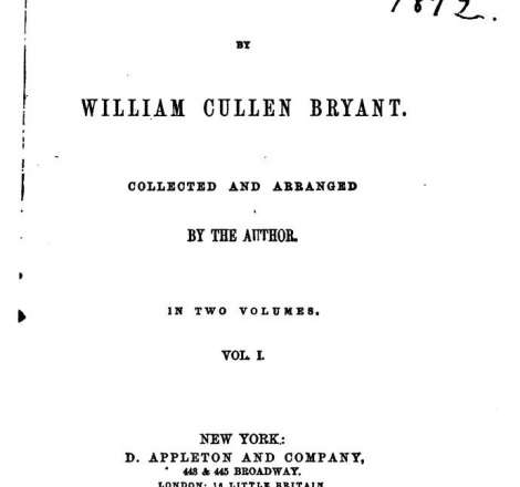 Poems, by William Cullen Bryant - Vol I