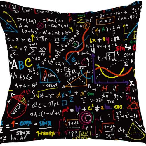 Math Decorative Throw Pillow Cover