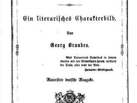 1879 German edition of Brandes' biography about Søren Kierkegaard