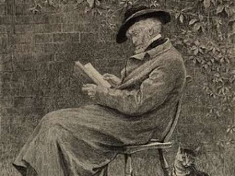 Portrait of Carlyle in his garden at Chelsea
