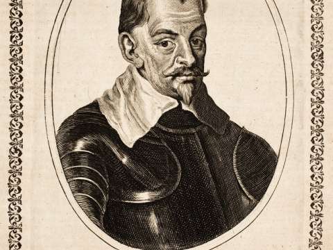 Engraving of Albrecht von Wallenstein.