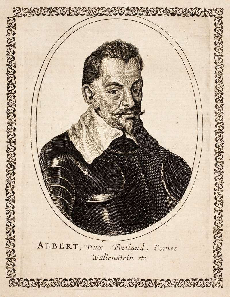 Engraving of Albrecht von Wallenstein.