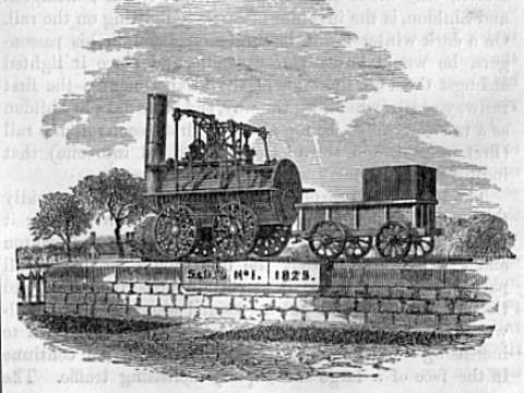 The No. 1 engine, called Locomotion, for the Stockton & Darlington Railway