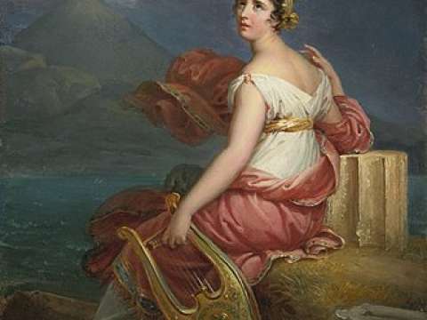 Madame de Staël as her character Corinne (posthumously) by François Gérard