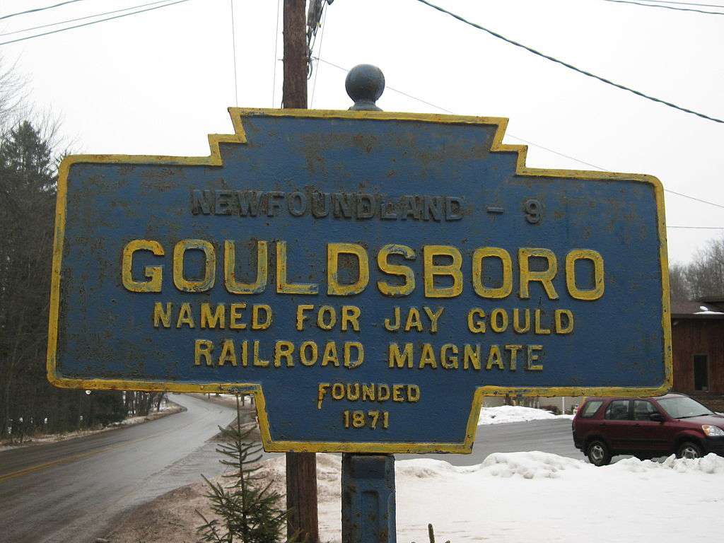 Keystone Marker for Gouldsboro, Pennsylvania, named after Gould