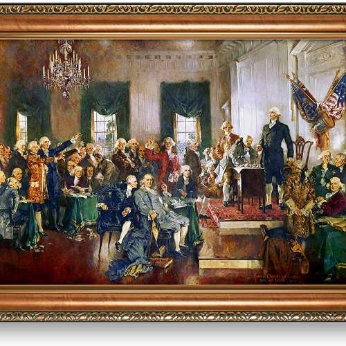 The Signing of The Constitution of The United States Canvas Print