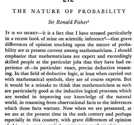 The Nature OfProbability