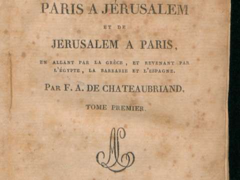 Itinéraire de Paris à Jérusalem et de Jérusalem à Paris, 1821