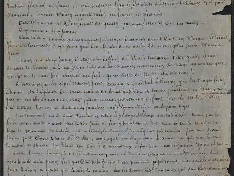 First page of the original manuscript to Le Comte de Moret
