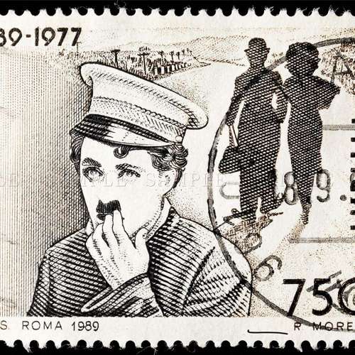 Charles Chaplin Postage Stamp Poster