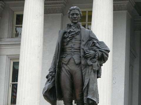 The Statue of Hamilton at the U.S. Treasury
