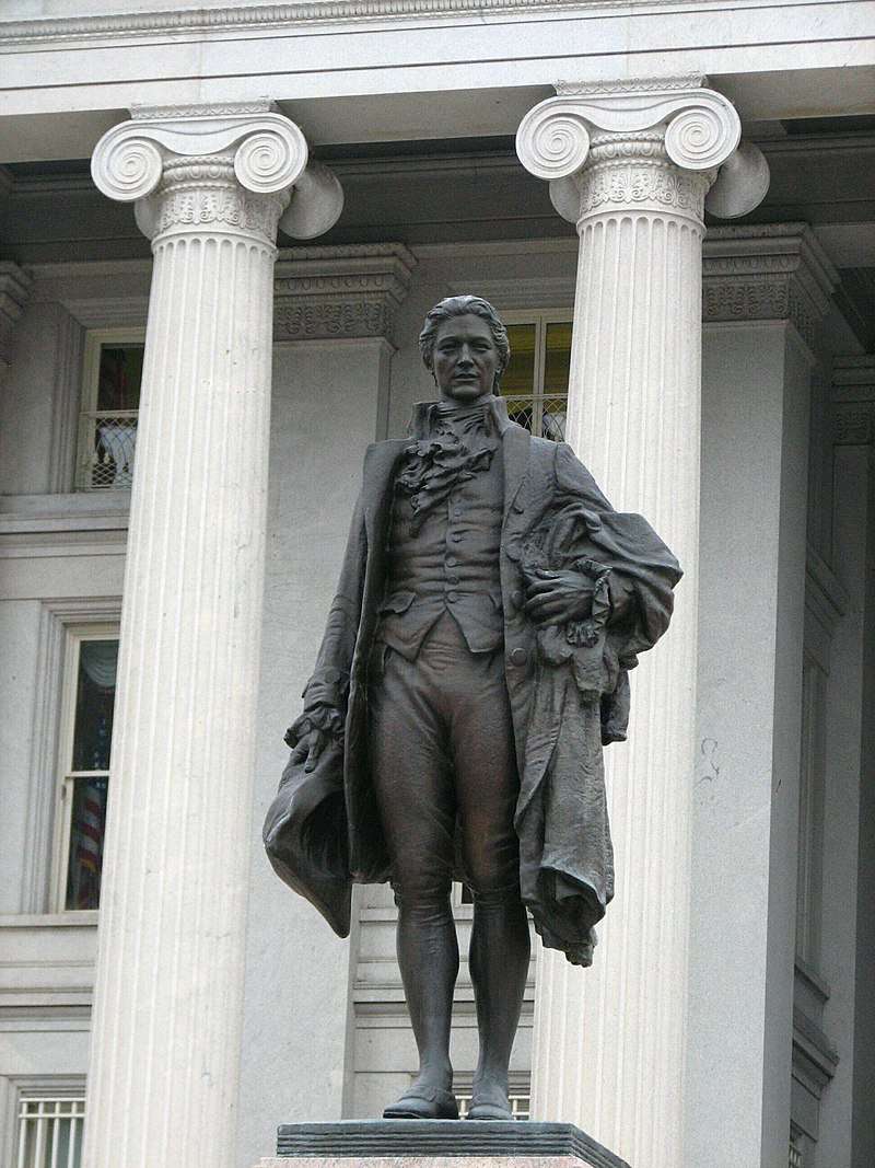 The Statue of Hamilton at the U.S. Treasury