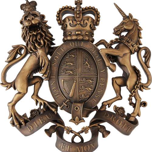 Great Britain Coat of Arms Wall Sculpture