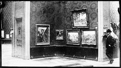 View of the 1904 Salon d'Automne, photograph by Ambroise Vollard, Salle Cézanne (Victor Choquet, Baigneuses, etc.)