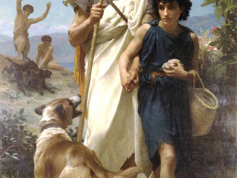 Homer and His Guide (1874) by William-Adolphe Bouguereau