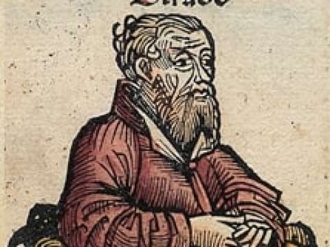 Strabo as depicted in the Nuremberg Chronicle