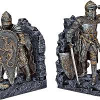 Arthurian Knight Bookend Statues