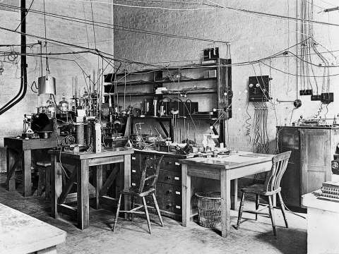 Sir Ernest Rutherford's laboratory