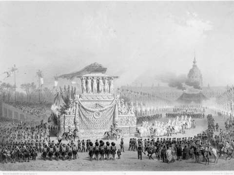 Procession carrying Napoleon's remains through Paris (15 December 1840).