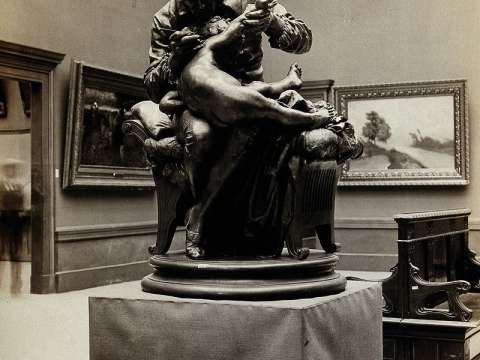 1873 sculpture of Jenner vaccinating his own son against smallpox by Italian sculptor Giulio Monteverde, Galleria Nazionale d'Arte Moderna, Rome