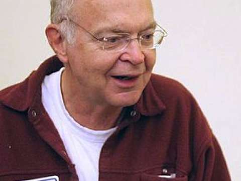 Donald Knuth at a reception for the Open Content Alliance