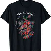 Clans of Scotland Map T-Shirt