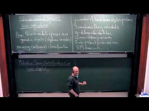 Felix Klein Lectures 2020: Quiver moduli and applications, Markus Reineke (Bochum), Lecture 1