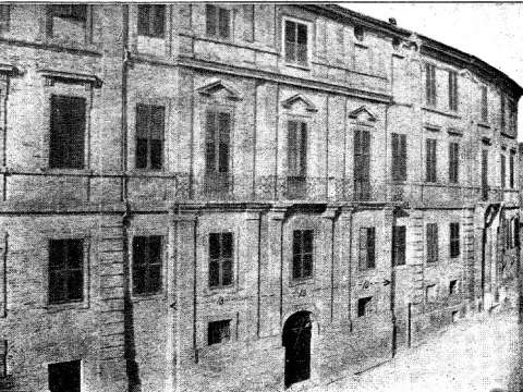 The Palazzo Leopardi in Recanati