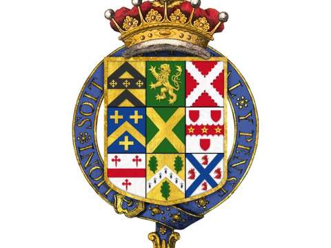 Quartered coat of arms of Robert Walpole, 1st Earl of Orford, KG