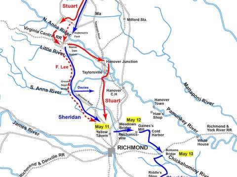 Sheridan's Richmond Raid, including the Battles of Yellow Tavern and Meadow Bridge