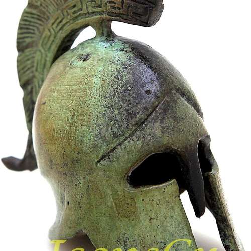 Ancient Greek Bronze Museum Replica of Athenian Helmet