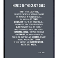 Heres to the Crazy Ones Entrepreneurial Motivational Quote