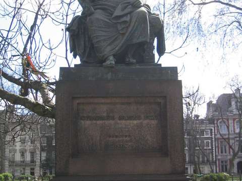 Statue of Charles James Fox in Bloomsbury Square, London