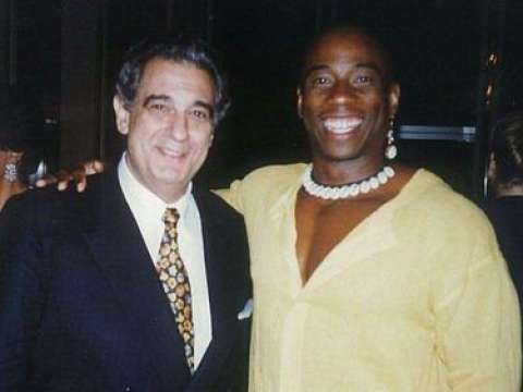 Domingo with American opera singer Stacey Robinson in 1994
