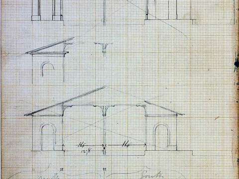Drawings for Weston Junction Station, by Brunel