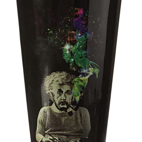 Albert Einstein Pint Glass, Black