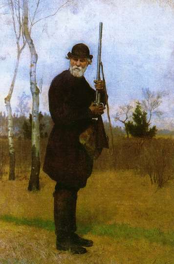 Ivan Turgenev hunting (1879) by Nikolai Dmitriev-Orenburgsky (private collection)