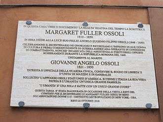 Plaque placed in 2010 on the house in Rieti