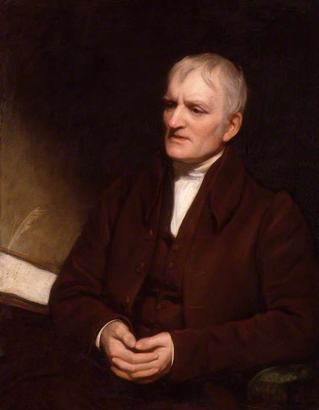 Dalton in later life by Thomas Phillips, National Portrait Gallery, London (1835).