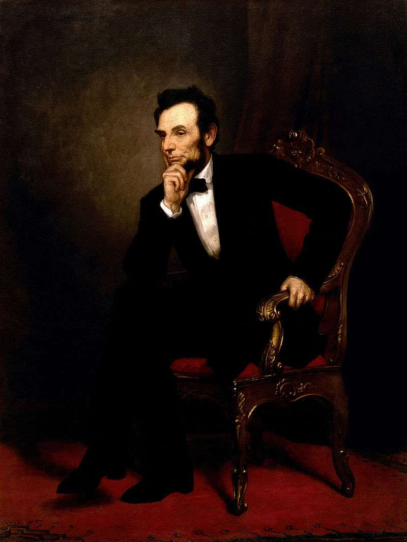  Abraham Lincoln, painting by George Peter Alexander Healy in 1869.