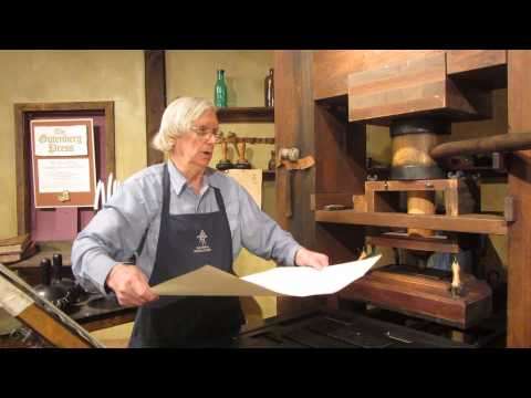 How a Gutenberg printing press works