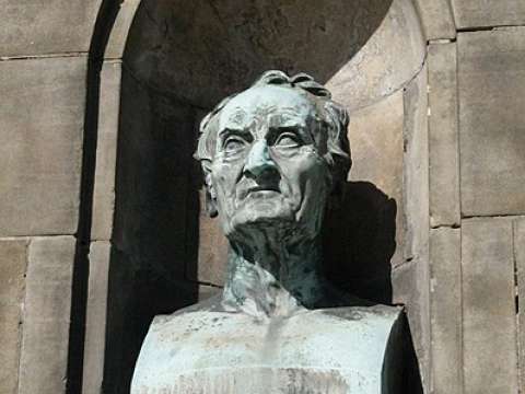 Bust of Philippe Pinel on the Pinel Memorial, Royal Edinburgh Hospital