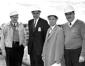 Seaborg (second from left) during Operation Plumbbob